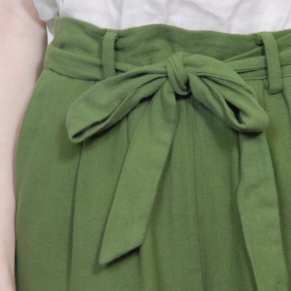 Trovata Birds of Paradis Tina Green High Rise Cropped Wide Leg Pants 6 NWT - Picture 4 of 10